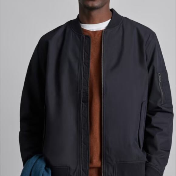 NEW Everlane Uniform Black Full Zipper The Bomber Water Resistant Jacket - Picture 5 of 11